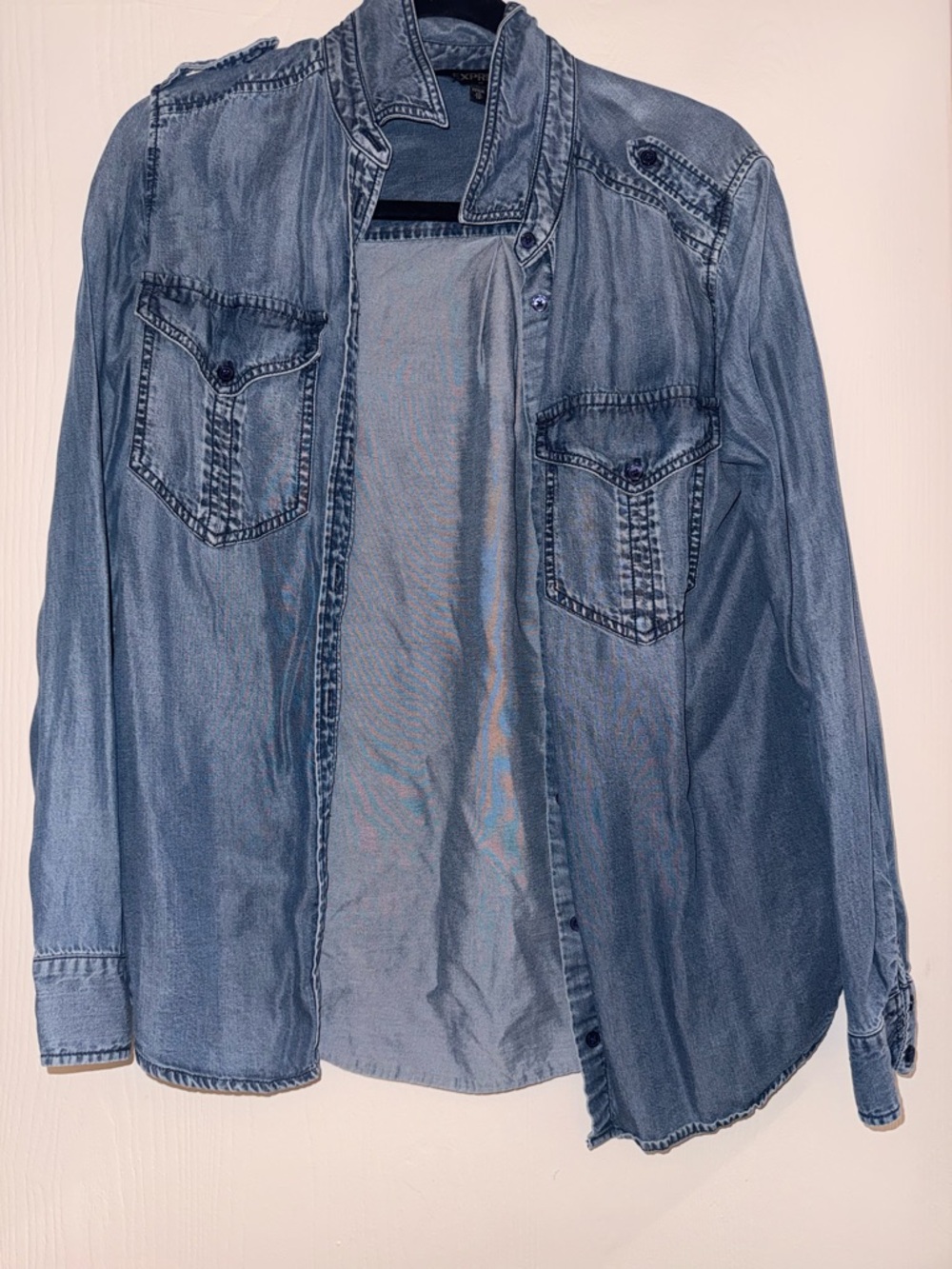 Express Light Blue Denim Jean Jacket